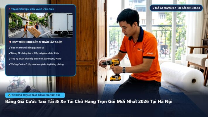 bảng giá taxi tải - Bảng Giá Cước Taxi Tải & Xe Tải Chở Hàng Trọn Gói Mới Nhất 2026 Tại Hà Nội | Kiến Vàng Cầu Giấy (Hình thực tế 1 - Mã #KV9539-1)