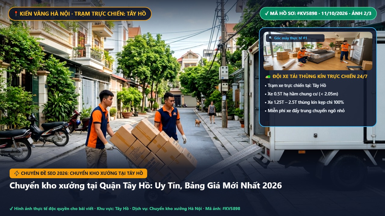 chuyển kho xưởng tại tây hồ - Chuyển kho xưởng tại Quận Tây Hồ: Uy Tín, Bảng Giá Mới Nhất 2026 | Kiến Vàng Tây Hồ (Hình thực tế 2)