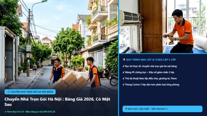 chuyển nhà trọn gói hà nội bảng - Chuyển Nhà Trọn Gói Hà Nội : Bảng Giá 2026, Có Mặt Sau 15P, Bảo Hiểm 100% | Kiến Vàng Cầu Giấy (Hình thực tế 1 - Mã #KV2347-1)
