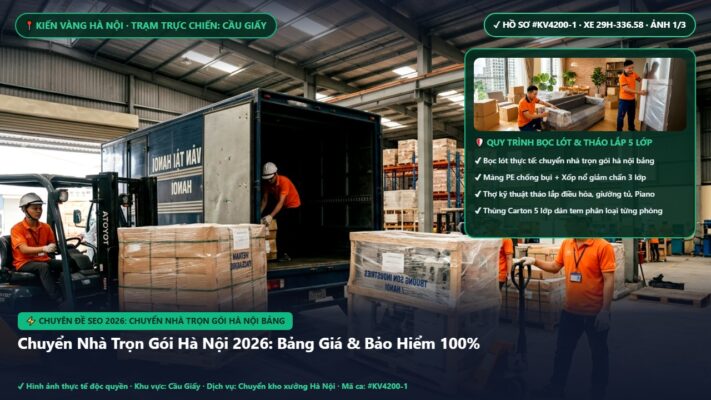 chuyển nhà trọn gói hà nội bảng - Chuyển Nhà Trọn Gói Hà Nội 2026: Bảng Giá & Bảo Hiểm 100% | Kiến Vàng Cầu Giấy (Hình thực tế 1 - Mã #KV4200-1)