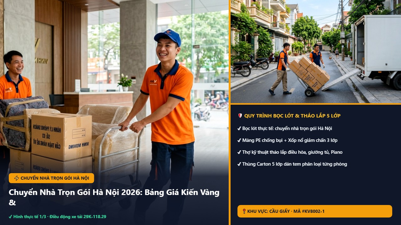 chuyển nhà trọn gói Hà Nội - Chuyển Nhà Trọn Gói Hà Nội 2026: Bảng Giá Kiến Vàng & Bảo Hiểm 100% | Kiến Vàng Cầu Giấy (Hình thực tế 1)