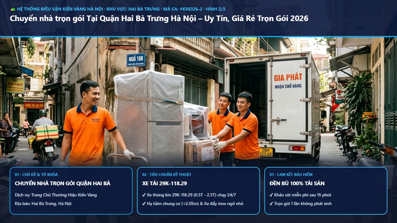 chuyển nhà trọn gói quận hai bà trưng - Chuyển nhà trọn gói Tại Quận Hai Bà Trưng Hà Nội – Uy Tín, Giá Rẻ Trọn Gói 2026 | Kiến Vàng Hai Bà Trưng (Hình thực tế 2)