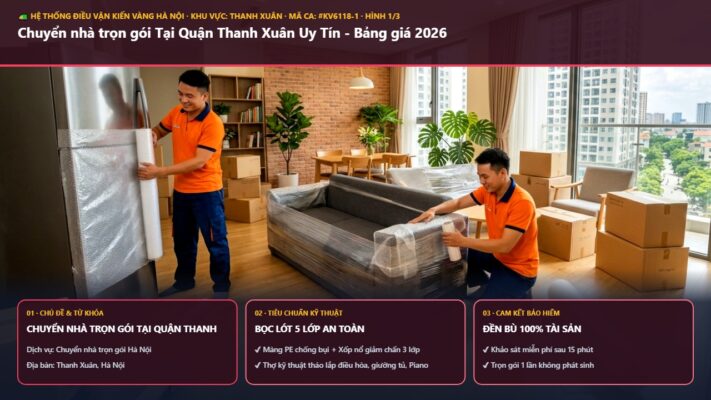 chuyển nhà trọn gói tại quận thanh - Chuyển nhà trọn gói Tại Quận Thanh Xuân Uy Tín - Bảng giá 2026 | Kiến Vàng Thanh Xuân (Hình thực tế 1 - Mã #KV6118-1)