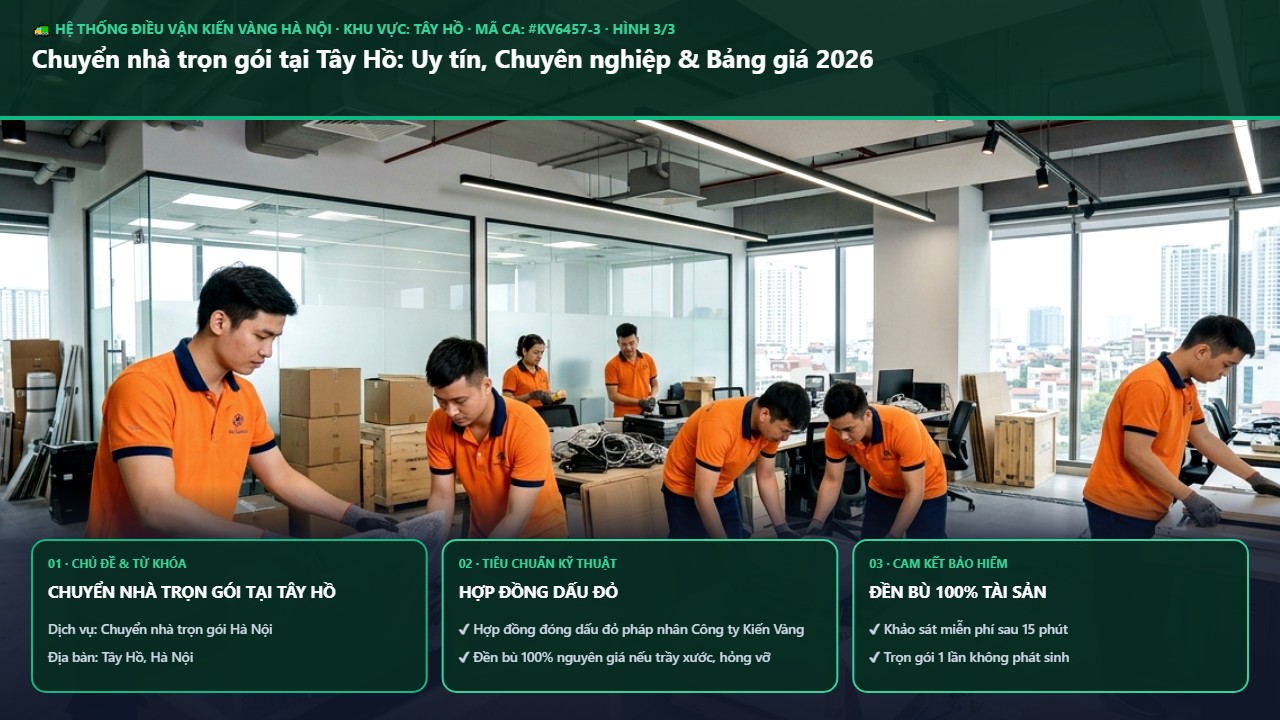 Hình ảnh thực tế nghiệm thu ca chuyển nhà trọn gói tại tây hồ tại Quận Tây Hồ Hà Nội - Công Ty Vận Chuyển Kiến Vàng Hà Nội