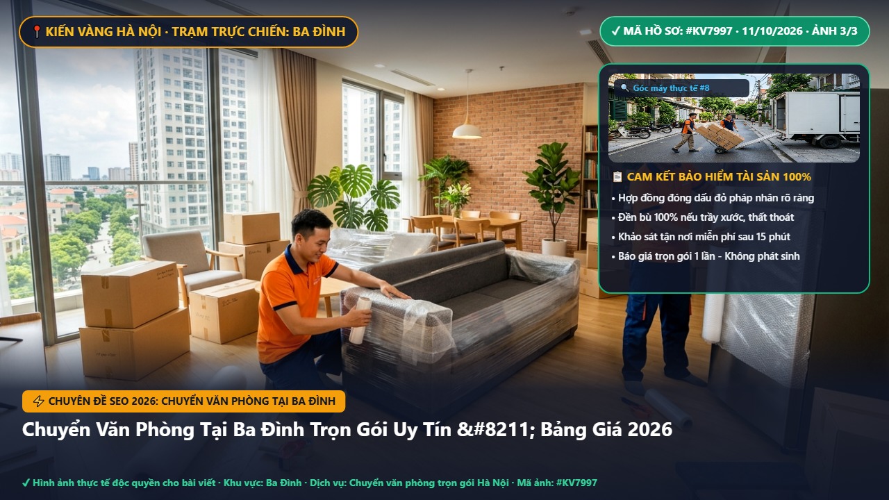 Hình ảnh thực tế nghiệm thu ca chuyển văn phòng tại ba đình tại Quận Ba Đình Hà Nội - Công Ty Vận Chuyển Kiến Vàng Hà Nội