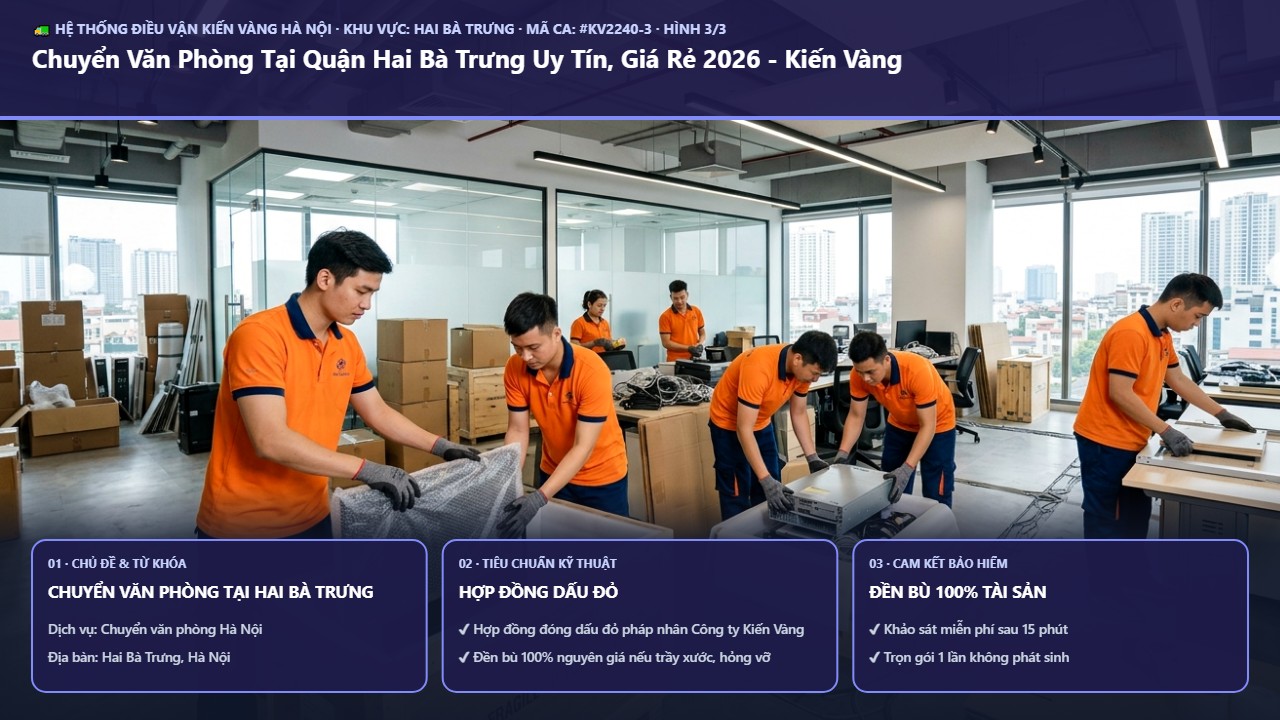 Hình ảnh thực tế nghiệm thu ca chuyển văn phòng tại hai bà trưng tại Quận Hai Bà Trưng Hà Nội - Công Ty Vận Chuyển Kiến Vàng Hà Nội