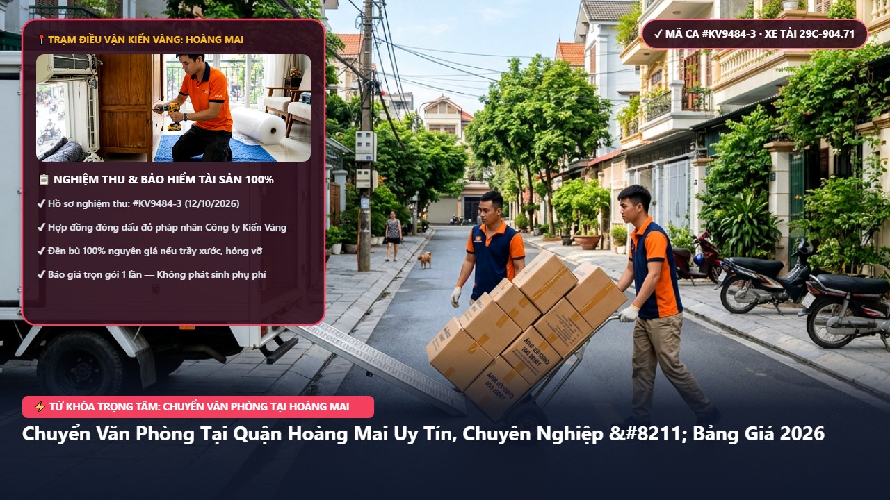 Hình ảnh thực tế nghiệm thu ca chuyển văn phòng tại hoàng mai tại Quận Hoàng Mai Hà Nội - Công Ty Vận Chuyển Kiến Vàng Hà Nội