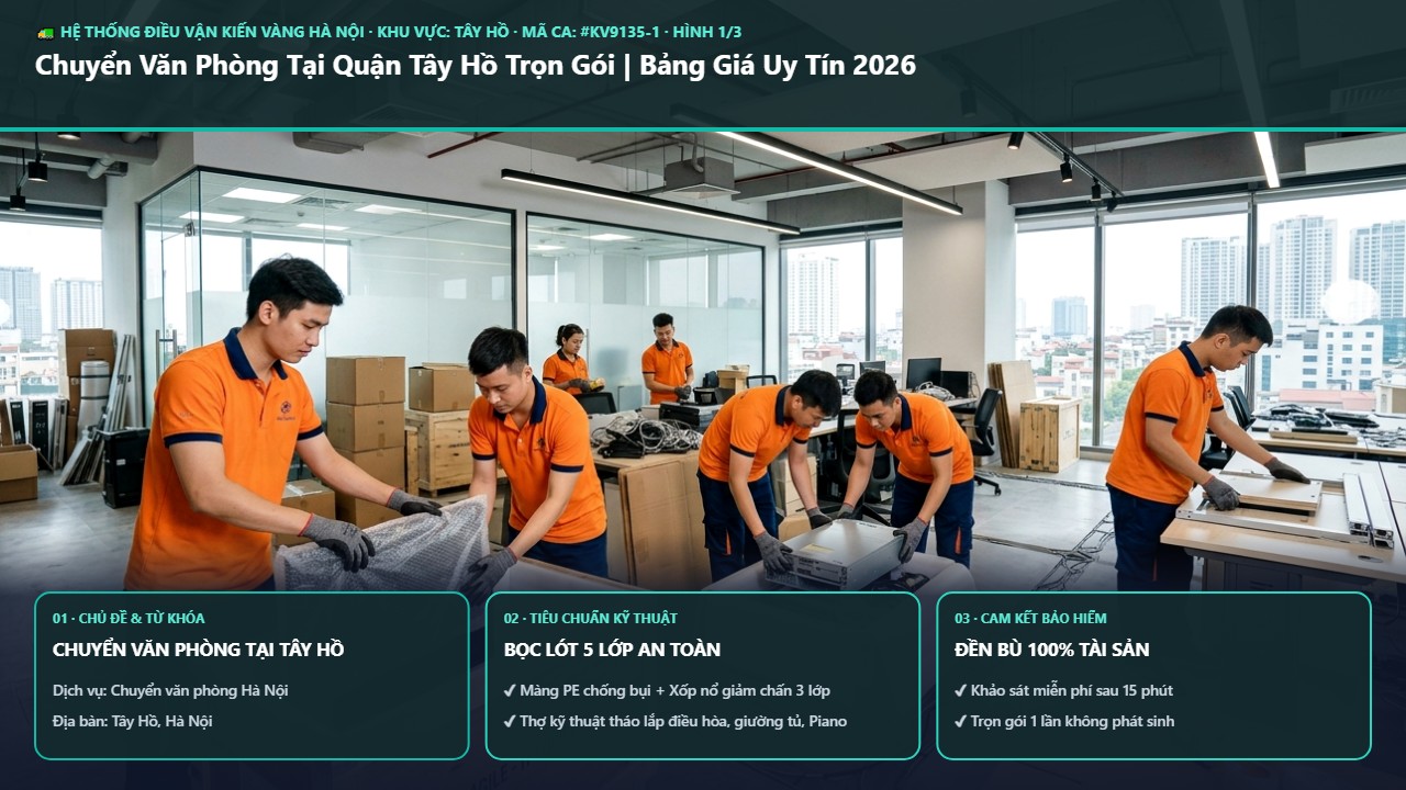 chuyển văn phòng tại tây hồ - Chuyển Văn Phòng Tại Quận Tây Hồ Trọn Gói | Bảng Giá Uy Tín 2026 | Kiến Vàng Tây Hồ (Hình thực tế 1)