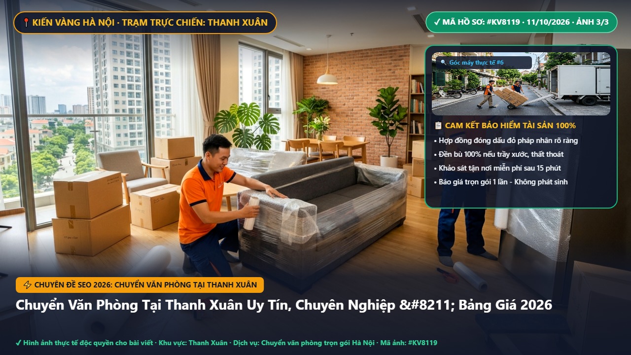 Hình ảnh thực tế nghiệm thu ca chuyển văn phòng tại thanh xuân tại Quận Thanh Xuân Hà Nội - Công Ty Vận Chuyển Kiến Vàng Hà Nội