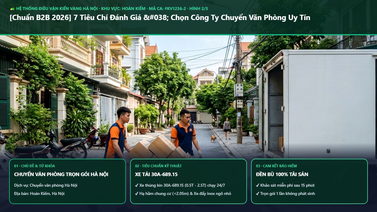 chuyển văn phòng trọn gói Hà Nội - [Chuẩn B2B 2026] 7 Tiêu Chí Đánh Giá & Chọn Công Ty Chuyển Văn Phòng Uy Tín | Kiến Vàng Hoàn Kiếm (Hình thực tế 2)