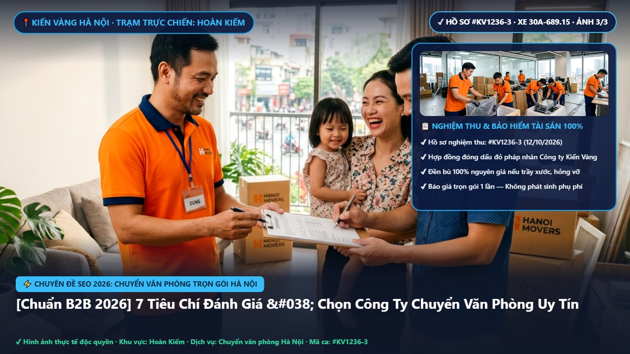Hình ảnh thực tế nghiệm thu ca chuyển văn phòng trọn gói Hà Nội tại Quận Hoàn Kiếm Hà Nội - Công Ty Vận Chuyển Kiến Vàng Hà Nội