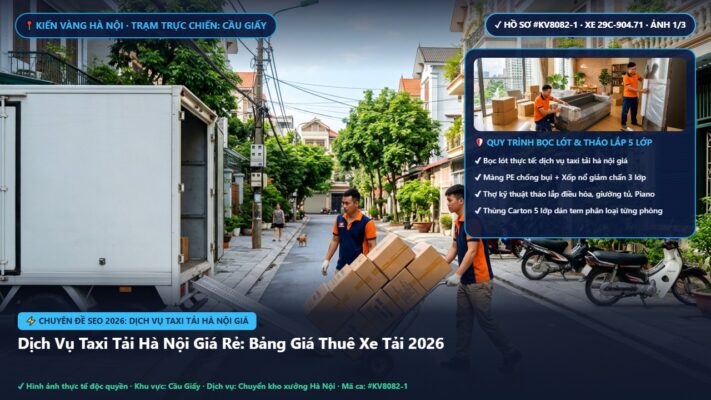 dịch vụ taxi tải hà nội giá - Dịch Vụ Taxi Tải Hà Nội Giá Rẻ: Bảng Giá Thuê Xe Tải 2026 | Kiến Vàng Cầu Giấy (Hình thực tế 1 - Mã #KV8082-1)