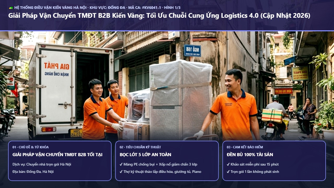 giải pháp vận chuyển tmđt b2b tối tại Hà Nội - Giải Pháp Vận Chuyển TMĐT B2B Kiến Vàng: Tối Ưu Chuỗi Cung Ứng Logistics 4.0 (Cập Nhật 2026) | Kiến Vàng Đống Đa (Hình thực tế 1 - Mã #KV6041-1)