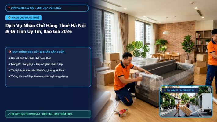 nhận chở hàng thuê - Dịch Vụ Nhận Chở Hàng Thuê Hà Nội & Đi Tỉnh Uy Tín, Báo Giá 2026 | Kiến Vàng Cầu Giấy (Hình thực tế 1 - Mã #KV3954-1)