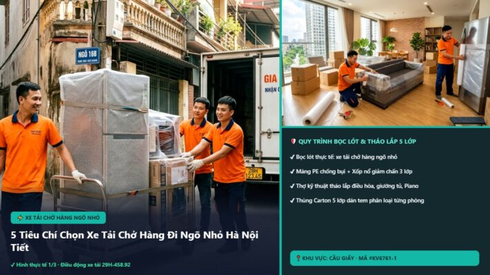xe tải chở hàng ngõ nhỏ - 5 Tiêu Chí Chọn Xe Tải Chở Hàng Đi Ngõ Nhỏ Hà Nội Tiết Kiệm Tối Đa 2026 | Kiến Vàng Cầu Giấy (Hình thực tế 1 - Mã #KV6761-1)