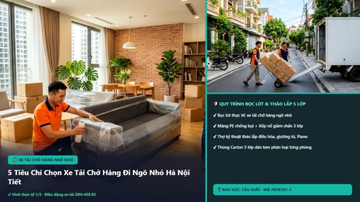 xe tải chở hàng ngõ nhỏ - 5 Tiêu Chí Chọn Xe Tải Chở Hàng Đi Ngõ Nhỏ Hà Nội Tiết Kiệm Tối Đa 2026 | Kiến Vàng Cầu Giấy (Hình thực tế 1 - Mã #KV6761-1)